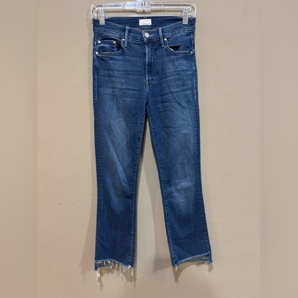 Mother Denim The Insider Crop Step Fray Jeans “Turn of the Tide” Size 25